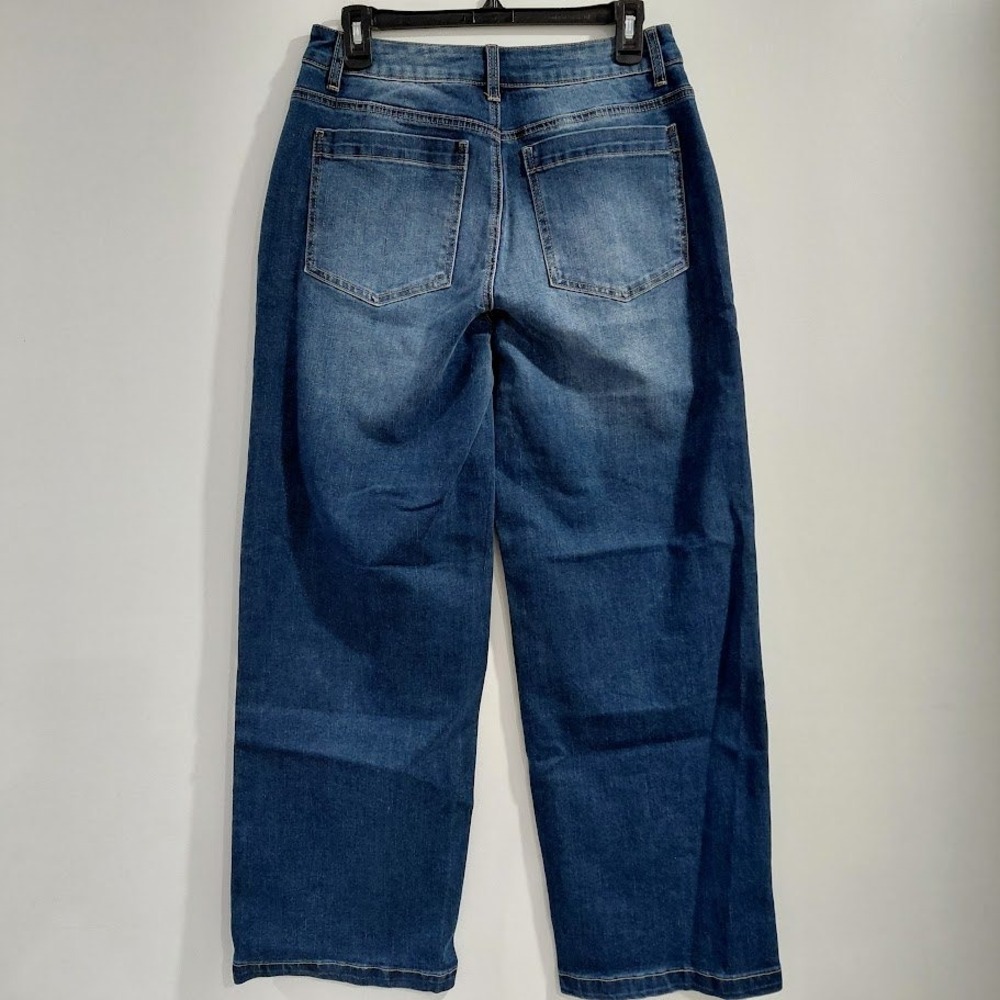 Wide Leg Blue Women's Jeans - Picture 4 of 15